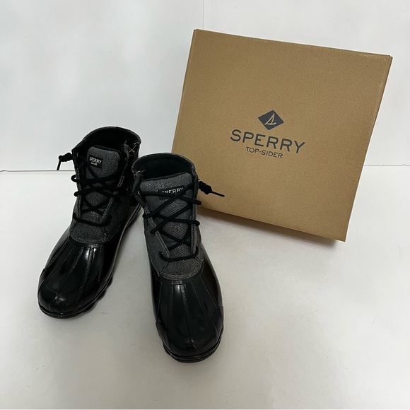 SPERRY TOP-SIDER Black Syren Gulf Cheetah Duck Boot - New In Box - Reemoly - Picture 5 of 16